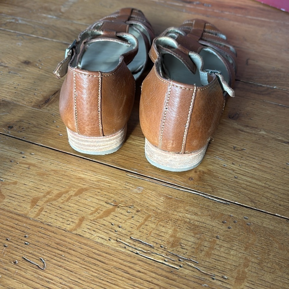 Wolverine 1883 Freida Sandals Women’s Tan Leather Fisherman Style w/ Box Size 9 - Picture 9 of 13